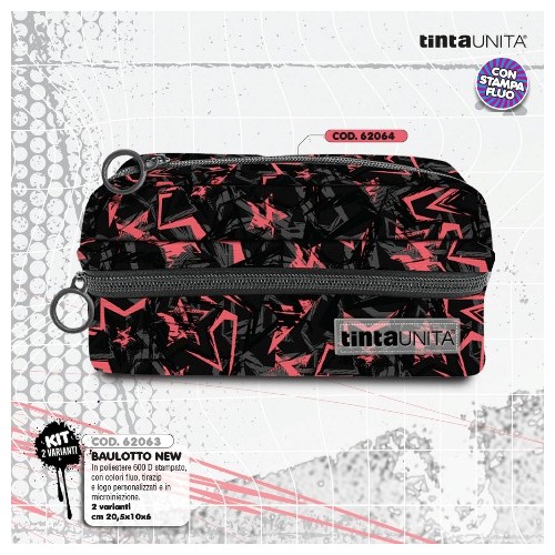 Astuccio Baulotto 3 Zip Star arancione Tinta...