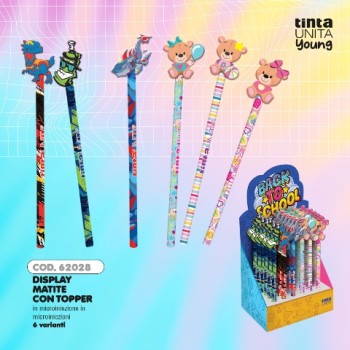 Matita con topper Tinta Unita Young Station modelli...