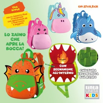 Zainetto Plus in neoprene Tinta Unita Kids