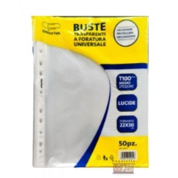 Buste perforate medio spessore confezione da 50 pezzi...