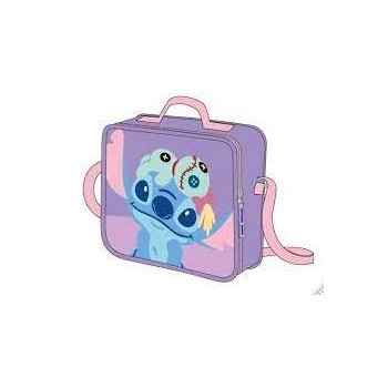 Borsa termica porta pranzo Stitch in tessuto con tracolla