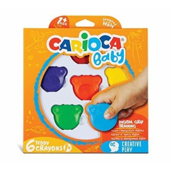 Pastelli a cera sagomati Teddy Orsetto Carioca confezione...