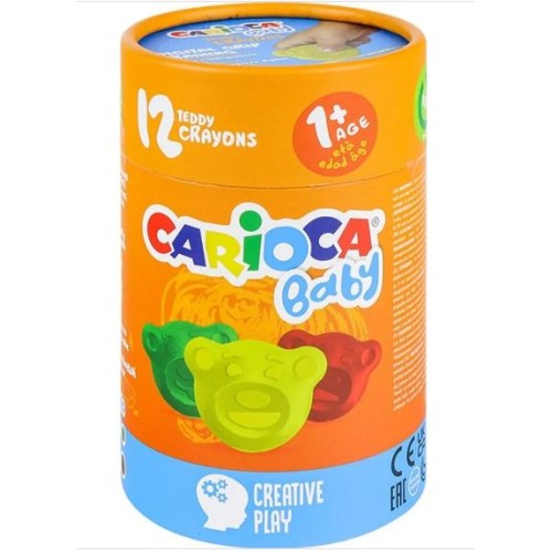Colori a cera sagomati orsetto barattolo da 12...
