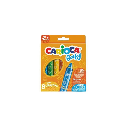 Pastelli a cera confezione 8 pezzi Carioca Baby