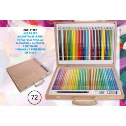 Valigetta in Legno Tinta Unita Art 72 Pastelli