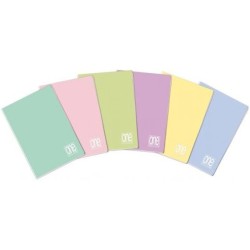 Maxi Quaderno A4 4mm colori pastel 96 fogli One Color colori assortiti