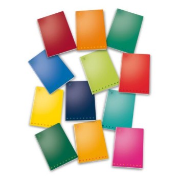 Mini quaderno 80 pagine 80gr 10x15cm rigatura 1R colori...