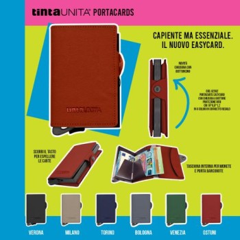 Portacards con chiusura a bottone