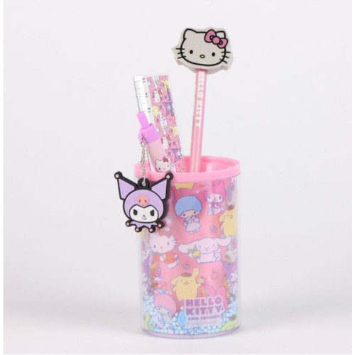 Portapenne Hello Kitty acetato con accessori