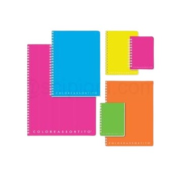 Quaderno spiralato formato A5 colori assortiti rigatura 4mm