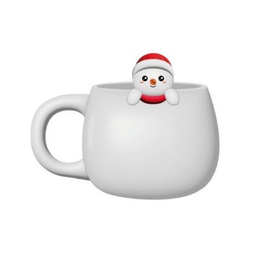 Tazza in Ceramica con Charm Pupazzo di Neve I...