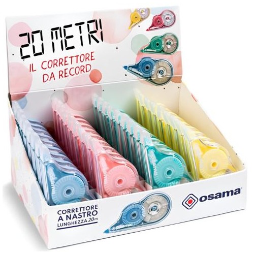 Correttore a nastro 20 metri colori assortiti...