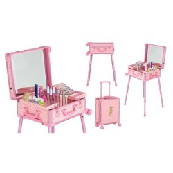 Maxi Trolley Valigia Banco Trucchi Make Up Designer Pink It Station