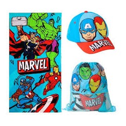 Set Mare con Sacca, Cappello e Telo Avengers