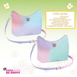 Borsa con tracolla Moon Bag in Pu Gradient Tinta Unita Be Happy