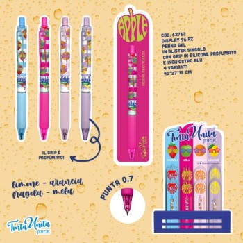Penna Gel 0,7 con grip in silicone profumato e inchiostro...