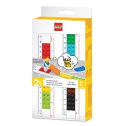 LEGO SET 2 RIGHELLI + PERSONAGGIO 15 CM - 30 CM