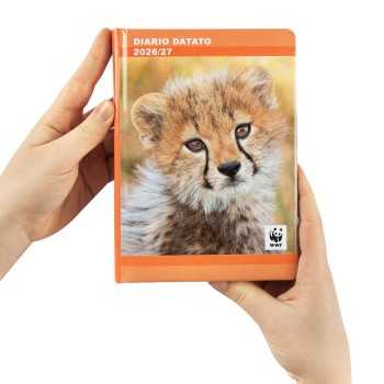 DIARIO DATATO 2026/2027 12 MESI WWF LEOPARDO ILLUSTRATO 2