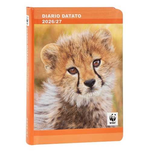DIARIO DATATO 2026/2027 12 MESI WWF LEOPARDO...