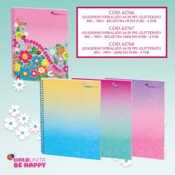 Maxi Quaderno A4 spiralato 80gr 70 fogli Rigatura 1R...
