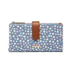 Portafoglio donna rettangolare Naj-Oleari Daisy Margherite Jeans