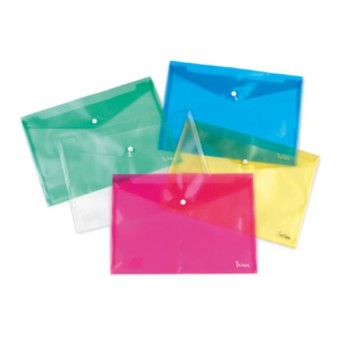 Busta con bottone formato A4 colori assortiti