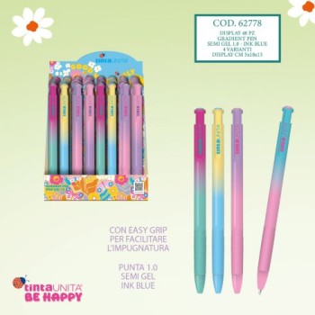 Penna Semigel inchiostro blu Tinta Unita Be Happy modelli...