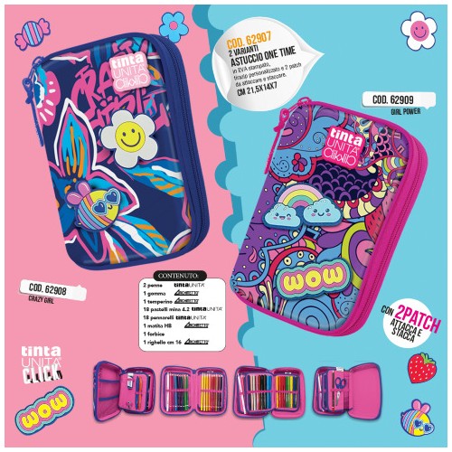 Astuccio One Time Crazy Girl Tinta Unita Click...