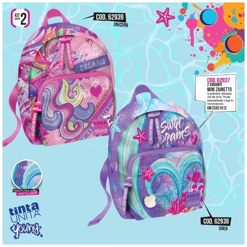 Mini Zainetto Unicorn Tinta Unita Young colore...