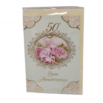 Biglietti 50° Anniv. Con numeri decorati a