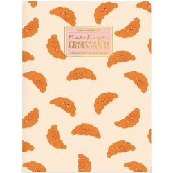 Quaderno a Righe B5 con Copertina Rigida Illustrata - Croissant - Cornetti Legami