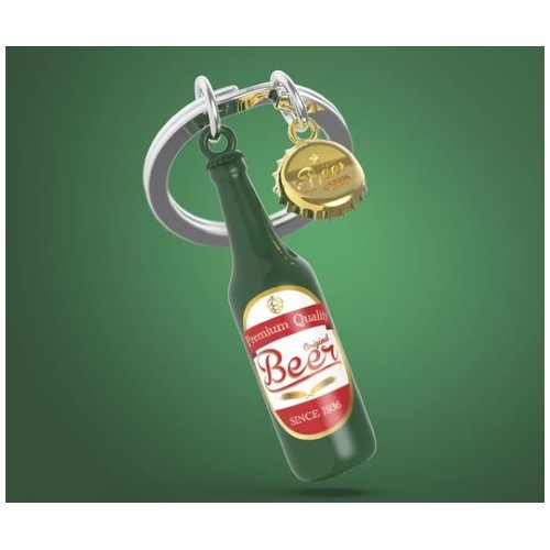 Portachiavi in Metallo Bottiglia di Birra