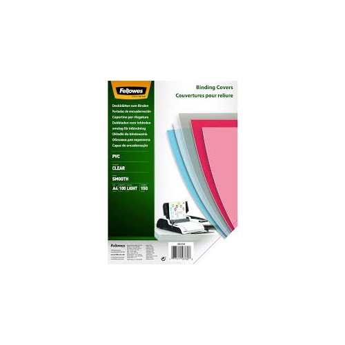 Cf da 100 copertine clear pvc 150mic A4 trasparente neutro