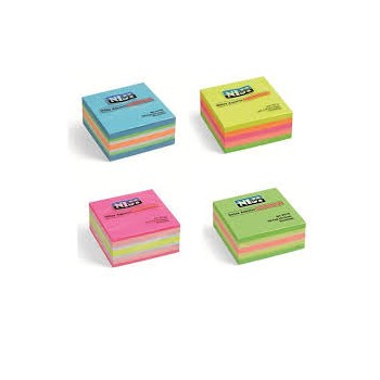 Blocchetto fogli adesivi riposizionabili 50x 50mm colori assortiti 250fogli