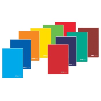 Quadernone maxi brossurato 96 fogli 90 gr rigatura 1r colori assortiti 2