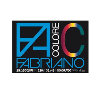 Blocco facolore (33x48cm) 25fg 220gr 5 colori fabriano 2