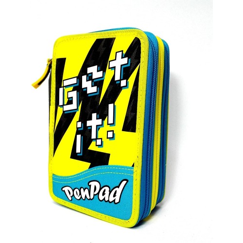 Astuccio 3 zip pen pad Seven boyGiallo
