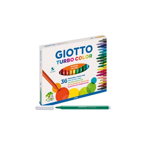 Astuccio 36 pennarelli turbocolor giotto