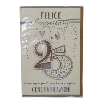 Biglietti 25° Anniv. Con numeri decorati a 2