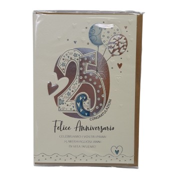 Biglietti 25° Anniv.con numeri decorati b 2