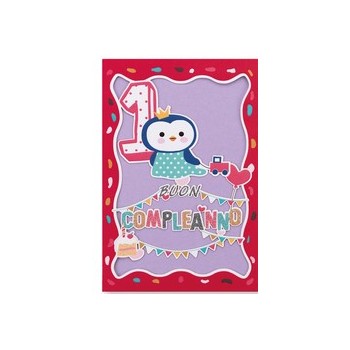 Biglietto Laser Cut 1 Anno con Glitter 2