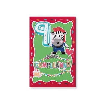 Biglietto Laser Cut 9 Anni con Glitter 2