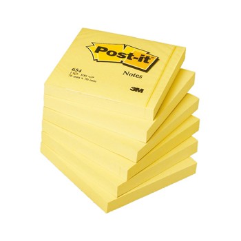 Blocco 100fg post-it Giallo canary 76x76mm 654 2