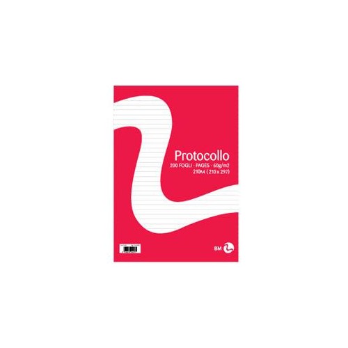 Pacco da 200 fogli protocollo 1rigo