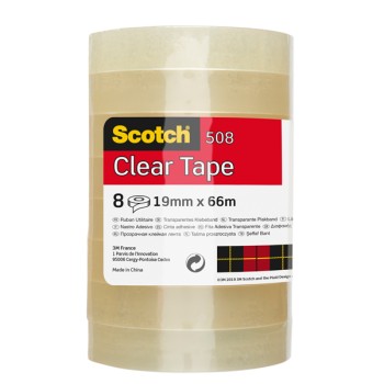 Rotolo nastro adesivo Scotch 3M 508 19mm x 66mt in ppl 2