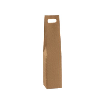 Scatola 1 bottiglia 90x90 mm h 370mm onda avana 2