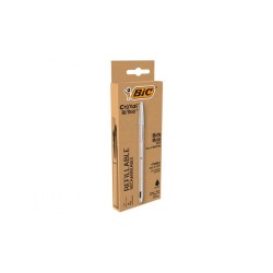 Penna bic cristal metal nero + 2 refill