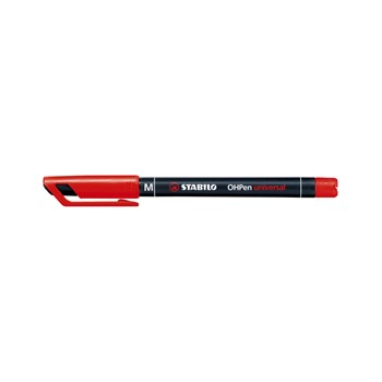 Pennarello stabilo ohpen 843 permanente medio rosso 2