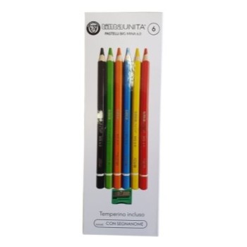 Pastelli Tinta Unita Big 6.0 confezioni da 6 colori