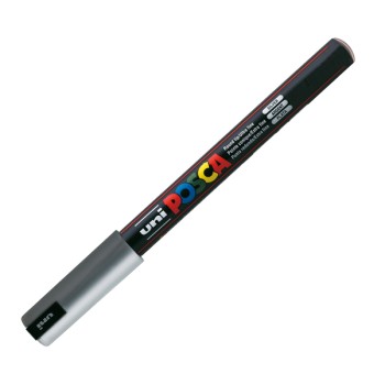 Marcatore UniPosca Punta Extra Fine 0,7 mm Argento